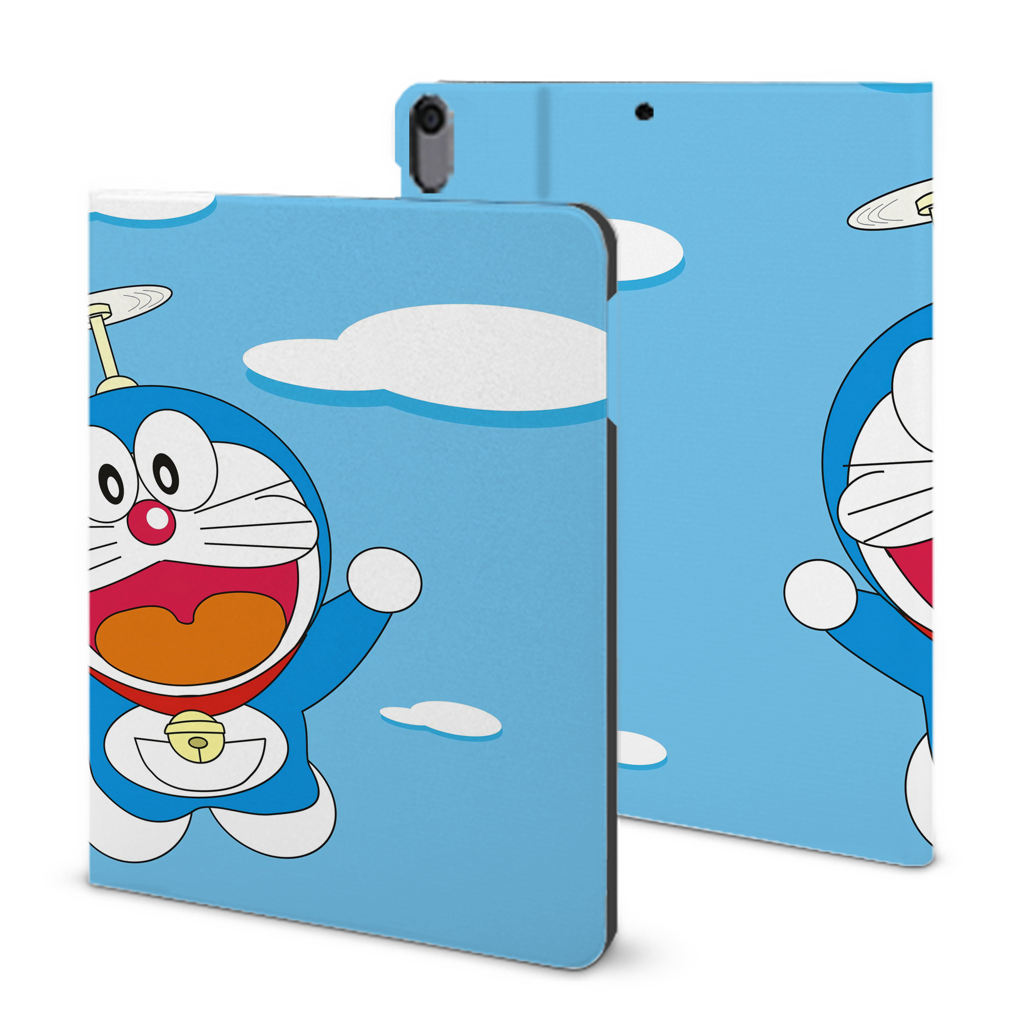 （画像用） ドラえもん Doraemon IPad ケース ブック型 PUレザー TPU 耐衝撃 軽量 薄型 ペン収納なし 全面保護 IPad 各モデル対応